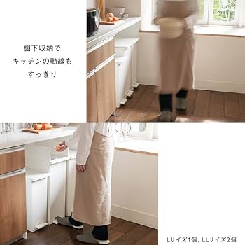 KEYUCA ダストボックスLL (42L) 2個セット Amazon｜[ケユカ] テレビで紹介 両開きダストボックス LL 42L 黒